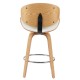 Σκαμπό Bar LYRIAN Λευκό/Φυσικό Ξύλο/PU 52x55x107cm Σκαμπό Bar LYRIAN Λευκό/Φυσικό Ξύλο/PU 52x55x107cm