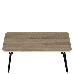 Βοηθητικό Τραπεζάκι  BALLARD Πτυσσόμενο Δρυς/Μαύρο Μοριοσανίδα/Μέταλλο 53x30x22cm