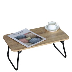 Βοηθητικό Τραπεζάκι  BALLARD Πτυσσόμενο Δρυς/Μαύρο Μοριοσανίδα/Μέταλλο 53x30x22cm