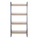 Ραφιέρα  TYNDALL Με 4 Ράφια 60X27.6X126cm Δρυς/Μαύρο Μοριοσανίδα/Μέταλλο