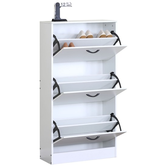 Παπουτσοθήκη  BRANTLEY Λευκό Μοριοσανίδα 60x24x116cm