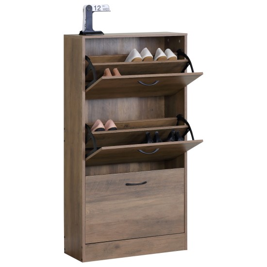 Παπουτσοθήκη  BRANTLEY Elm Wood Μοριοσανίδα 60x24x116cm