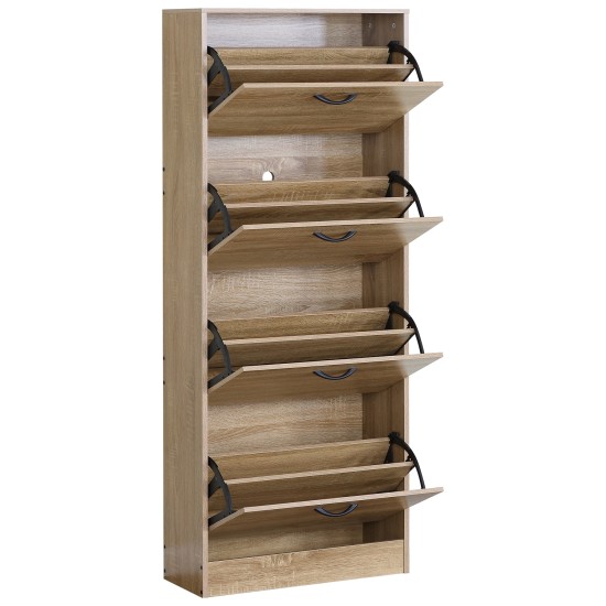 Παπουτσοθήκη  BRANTLEY Δρυς Μοριοσανίδα 60x24x150cm