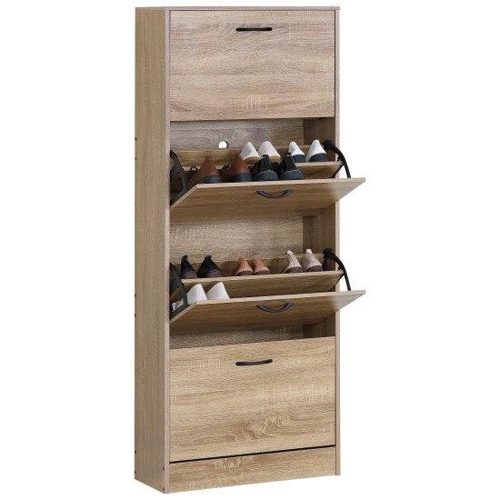 Παπουτσοθήκη  BRANTLEY Δρυς Μοριοσανίδα 60x24x150cm