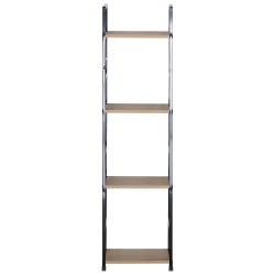Ραφιέρα  DARROW Με 4 Ράφια Δρυς/Μαύρο Μοριοσανίδα/Μέταλλο 29.1x23.5x112cm