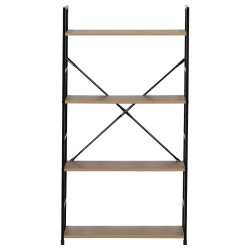 Ραφιέρα  DARROW Με 4 Ράφια Δρυς/Μαύρο Μοριοσανίδα/Μέταλλο 58.6x23.5x112cm