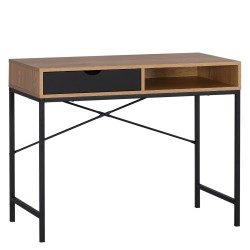 Γραφείο  FENWICK Δρυς/Μαύρο Μοριοσανίδα/Μέταλλο 98x48x76.3cm