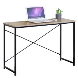 Γραφείο  HALDEN Δρυς/Μαύρο Μοριοσανίδα/Μέταλλο 100x40x70cm