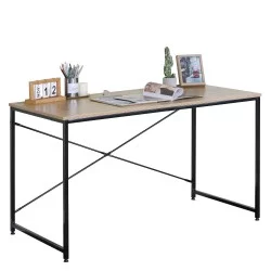 Γραφείο  IVERTON Δρυς/Μαύρο Μοριοσανίδα/Μέταλλο 120x60x70cm