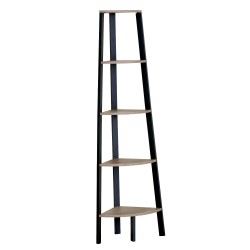 Βιβλιοθήκη  PENDRYN Δρυς/Μαύρο Μοριοσανίδα/Μέταλλο 53.4x37.8x160.3cm