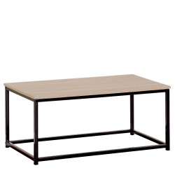 Τραπεζάκι Σαλονιού  QUENLEY Δρυς/Μαύρο Μοριοσανίδα/Μέταλλο 90x48x40cm