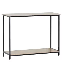 Κονσόλα  QUENLEY Δρυς/Μαύρο Μοριοσανίδα/Μέταλλο 106x35x81cm