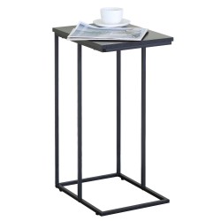 Βοηθητικό Τραπεζάκι  TRENTON Μαύρο Μάρμαρο Μοριοσανίδα/Μέταλλο 40x30x66cm
