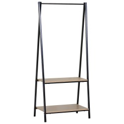 Έπιπλο Εισόδου  MILFORD Δρυς/Μαύρο Μοριοσανίδα/Μέταλλο 64x40x150cm