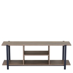 Έπιπλο Τηλεόρασης  PENWYN Καφέ/Μαύρο Μοριοσανίδα/Μέταλλο 120x35x46cm