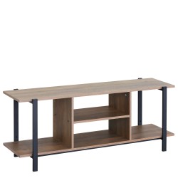 Έπιπλο Τηλεόρασης  PENWYN Καφέ/Μαύρο Μοριοσανίδα/Μέταλλο 120x35x46cm