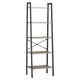 Ραφιέρα  TARNOX Με 5 Ράφια Δρυς/Μαύρο MDF/Μέταλλο 56x37.8x172.2cm