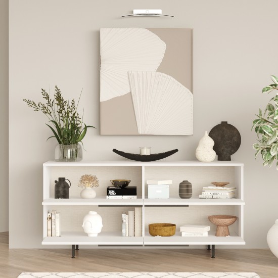 Μπουφές CARTMEL Λευκό Μοριοσανίδα/Μέταλλο 44.5x160x74.3cm Μπουφές CARTMEL Λευκό Μοριοσανίδα/Μέταλλο 44.5x160x74.3cm