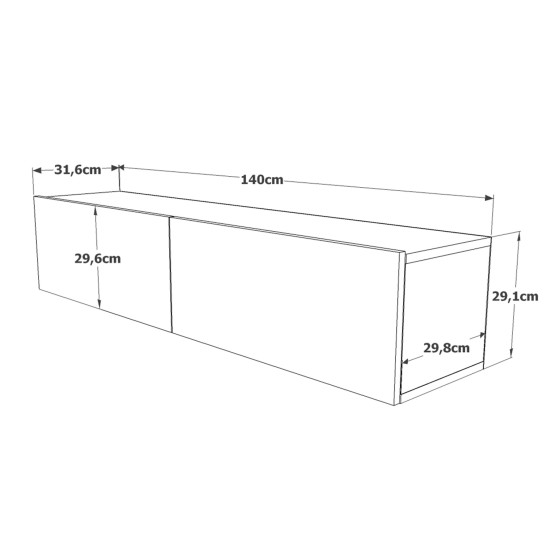 Έπιπλο Τηλεόρασης BERKSHIRE Πεύκο Μοριοσανίδα 140x31.6x29.6cm Έπιπλο Τηλεόρασης BERKSHIRE Πεύκο Μοριοσανίδα 140x31.6x29.6cm