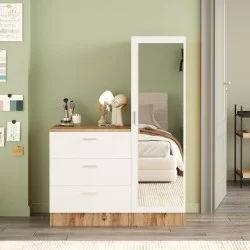 Τουαλέτα  BLENDON Πεύκο/Λευκό Μοριοσανίδα/Γυαλί 60x47x72cm/40x47x140cm