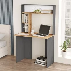 Γραφείο  BROMPTON Πεύκο/Ανθρακί Μοριοσανίδα 90x51.6x148cm