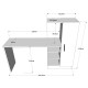 Γραφείο CAMDEN Πεύκο/Μαύρο Μοριοσανίδα 152.3x40x120cm Γραφείο CAMDEN Πεύκο/Μαύρο Μοριοσανίδα 152.3x40x120cm