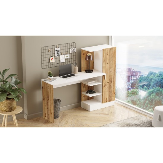 Γραφείο CAMDEN Πεύκο/Λευκό Μοριοσανίδα 152.3x40x120cm Γραφείο CAMDEN Πεύκο/Λευκό Μοριοσανίδα 152.3x40x120cm
