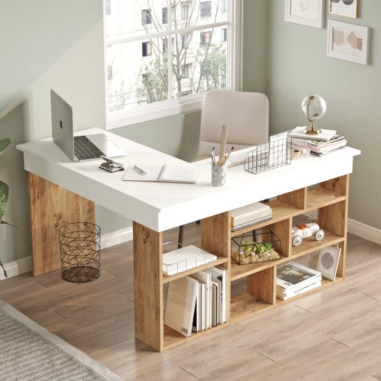 Γραφείο CANN Πεύκο/Λευκό Μοριοσανίδα 115x120x72cm Γραφείο CANN Πεύκο/Λευκό Μοριοσανίδα 115x120x72cm
