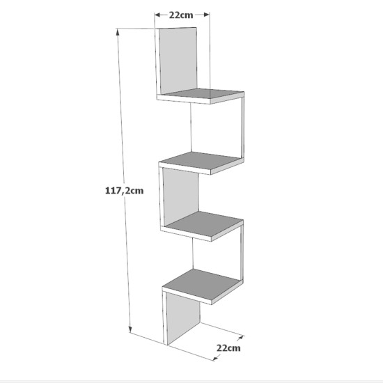 Ράφι Τοίχου DULWICH Πεύκο Μοριοσανίδα 22x22x117.2cm Ράφι Τοίχου DULWICH Πεύκο Μοριοσανίδα 22x22x117.2cm