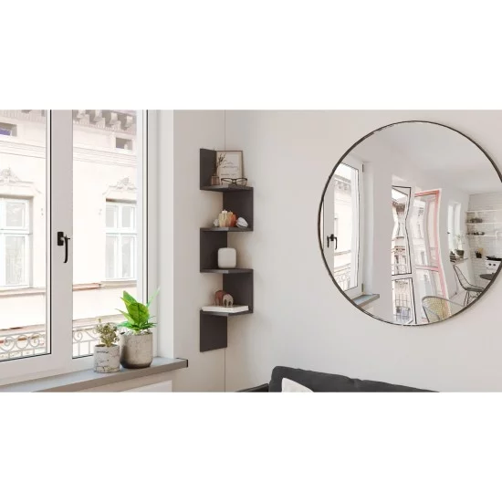 Ράφι Τοίχου  DULWICH Ανθρακί Μοριοσανίδα 22x22x117.2cm