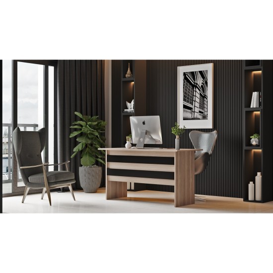 Γραφείο EASTCOTE Οξιά/Μαύρο Μοριοσανίδα 140x60x73.8cm Γραφείο EASTCOTE Οξιά/Μαύρο Μοριοσανίδα 140x60x73.8cm