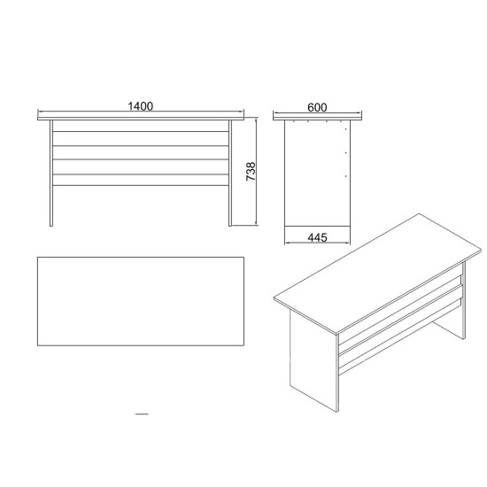 Γραφείο EASTCOTE Οξιά/Μαύρο Μοριοσανίδα 140x60x73.8cm Γραφείο EASTCOTE Οξιά/Μαύρο Μοριοσανίδα 140x60x73.8cm