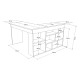 Γραφείο FELTHAM Λευκό Μοριοσανίδα 115x120x72cm Γραφείο FELTHAM Λευκό Μοριοσανίδα 115x120x72cm