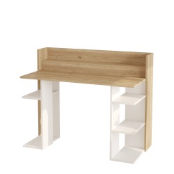 Γραφείο  FIFE Φυσικό/Λευκό Μοριοσανίδα/Μελαμίνη 124x58x98cm