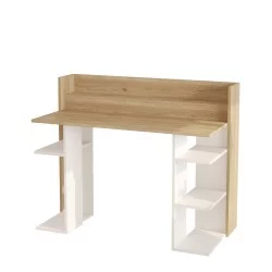 Γραφείο  FIFE Φυσικό/Λευκό Μοριοσανίδα/Μελαμίνη 124x58x98cm