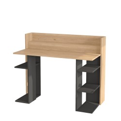 Γραφείο  FIFE Φυσικό/Ανθρακί Μοριοσανίδα/Μελαμίνη 124x58x98cm