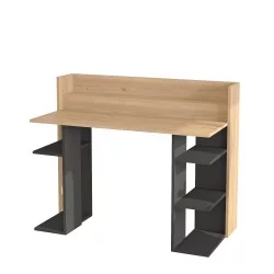 Γραφείο  FIFE Φυσικό/Ανθρακί Μοριοσανίδα/Μελαμίνη 124x58x98cm