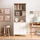 Βιβλιοθήκη  BRAGI Λευκό/Φυσικό Μοριοσανίδα 69.5x32x180cm