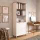 Βιβλιοθήκη  BRAGI Λευκό/Φυσικό Μοριοσανίδα 69.5x32x180cm