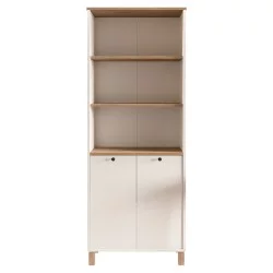 Βιβλιοθήκη  BRAGI Λευκό/Φυσικό Μοριοσανίδα 69.5x32x180cm