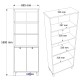 Βιβλιοθήκη  BRAGI Λευκό/Φυσικό Μοριοσανίδα 69.5x32x180cm