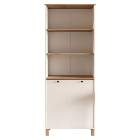 Βιβλιοθήκη  BRAGI Λευκό/Φυσικό Μοριοσανίδα 69.5x32x180cm