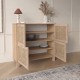 Κονσόλα  AESIR Φυσικό Μοριοσανίδα/Rattan 90x35x85.2cm