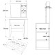 Τουαλέτα Μακιγιάζ  GERI Λευκό Μοριοσανίδα 70x40x135cm