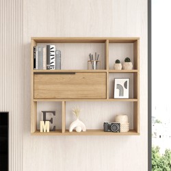 Ραφιέρα Επιτοίχια  ALISTAIR Φυσικό Μοριοσανίδα 90x22x81cm