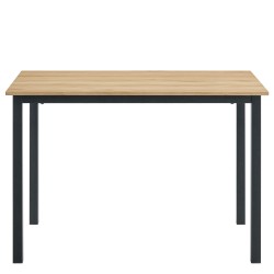 Τραπέζι Τραπεζαρίας  VERDELL Sonoma/Μαύρο Μέταλλο/Μοριοσανίδα 110x70x76cm