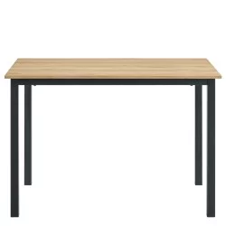 Τραπέζι Τραπεζαρίας  VERDELL Sonoma/Μαύρο Μέταλλο/Μοριοσανίδα 110x70x76cm