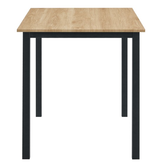 Τραπέζι Τραπεζαρίας  VERDELL Sonoma/Μαύρο Μέταλλο/Μοριοσανίδα 110x70x76cm