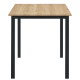 Τραπέζι Τραπεζαρίας  VERDELL Sonoma/Μαύρο Μέταλλο/Μοριοσανίδα 110x70x76cm