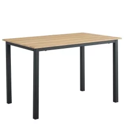 Τραπέζι Τραπεζαρίας  VERDELL Sonoma/Μαύρο Μέταλλο/Μοριοσανίδα 110x70x76cm